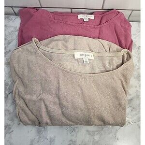 Umgee Womens XL Blouses Tassel Fringe LagenLook  Boho Tunic Flowy Shabby Chic